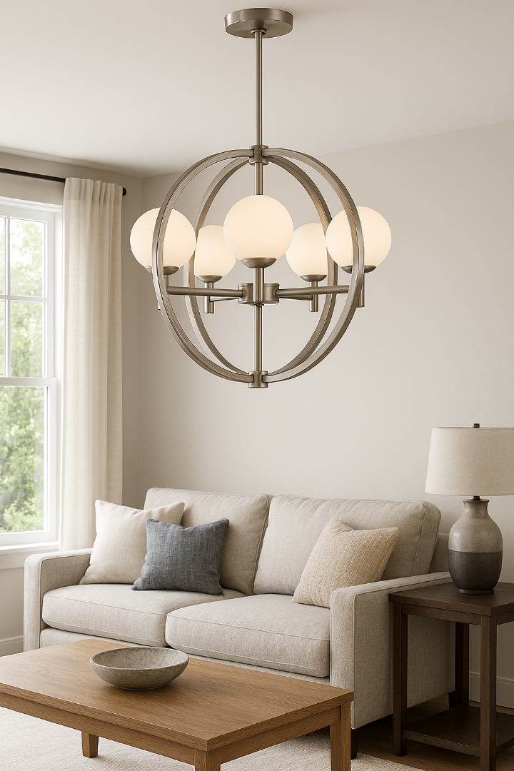 لوستر مدرن 6 شعله مدل Orion