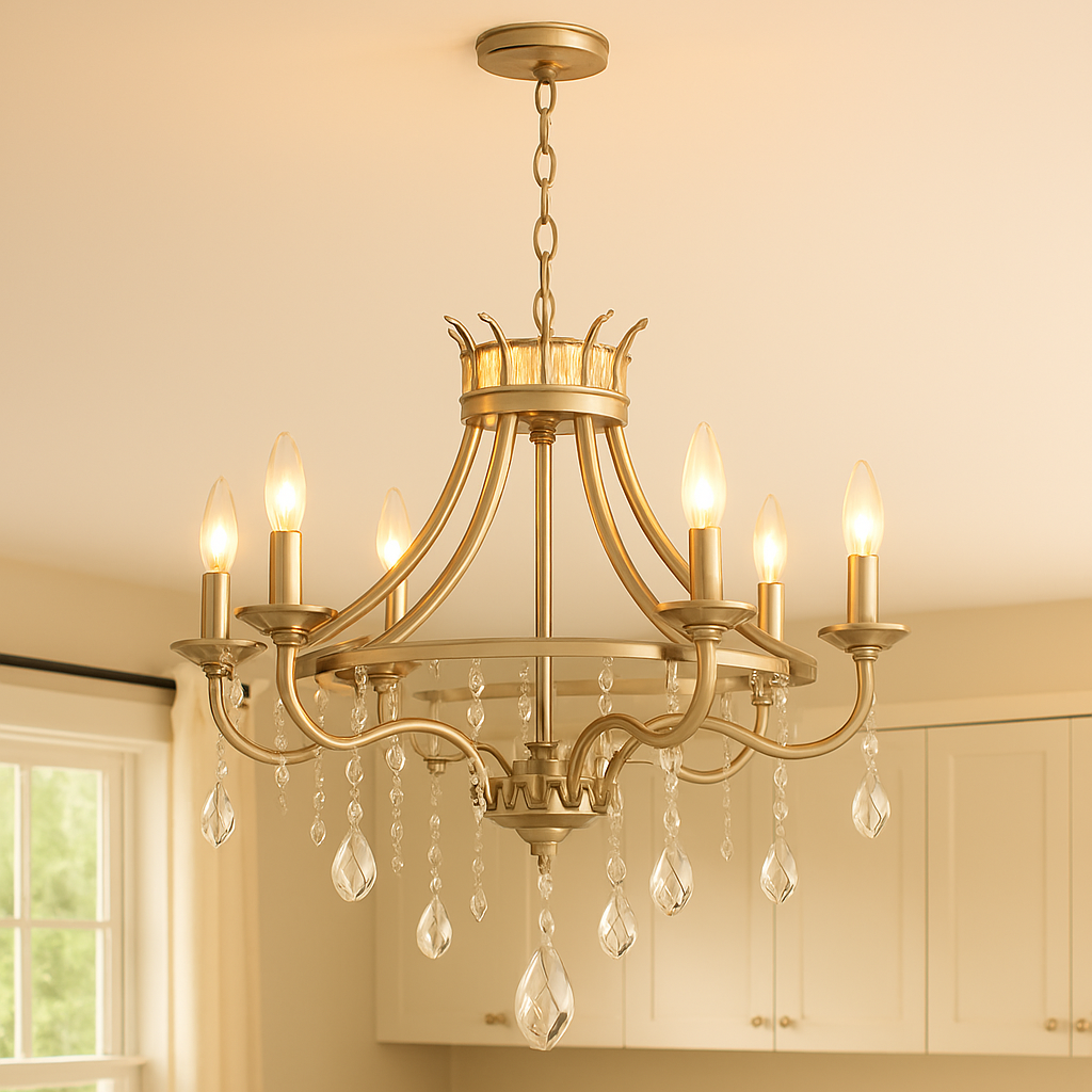 لوستر کریستالی 8 شعله مدل Crystal Crown